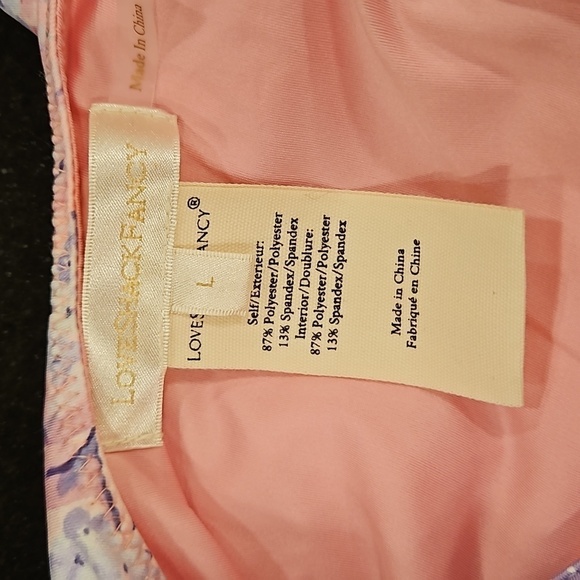 💕LOVESHACKFANCY💕 Shailee One-Piece Swimsuit ~ Purple Pansy Print Large L NWOT - Picture 13 of 14